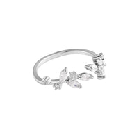 Leaf Zircon Adjustable Rings