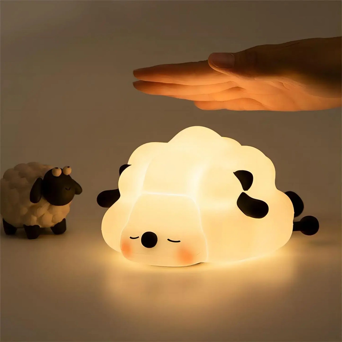 LED Night Lights Cute Sheep Silicone Lamp