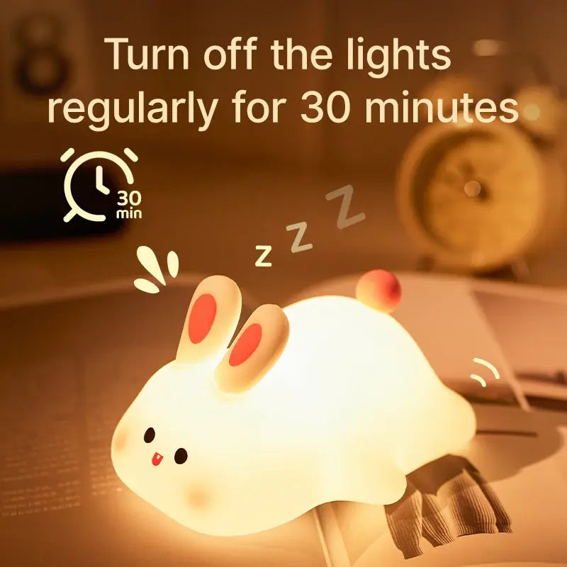 LED Night Lights Cute Sheep Silicone Lamp