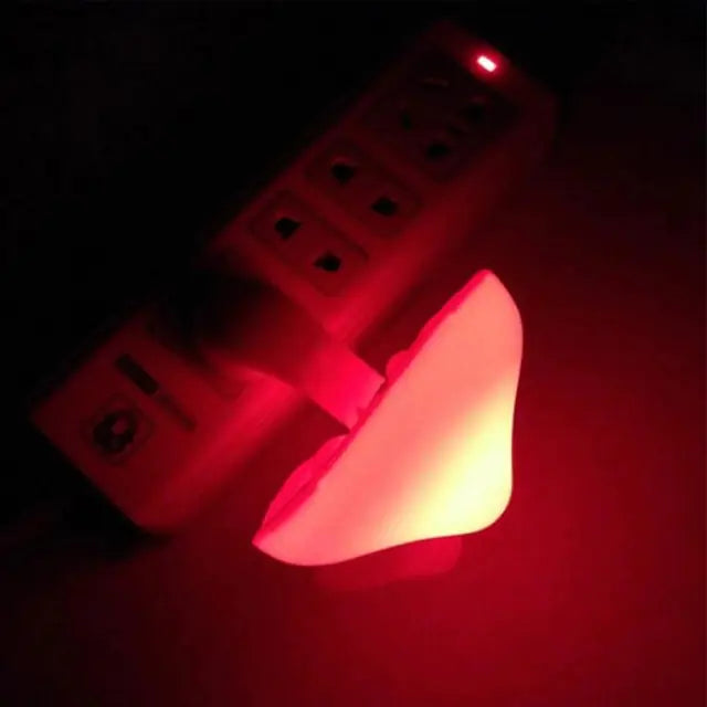 LED Night Light Mushroom Wall Socket Lights Lamp Sensor