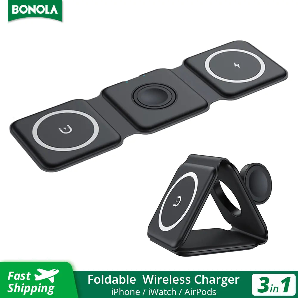 Magnetic 3 in 1 Wireless Charger Foldable