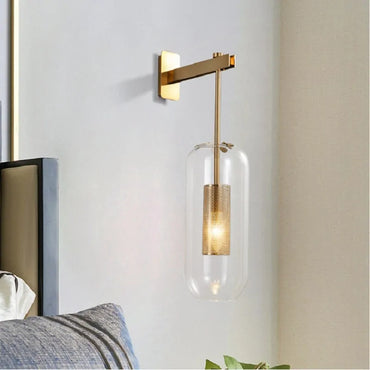 Modern Glass Wall Light Sconce Decorative LED Mirror