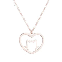 Cat Heart Necklace