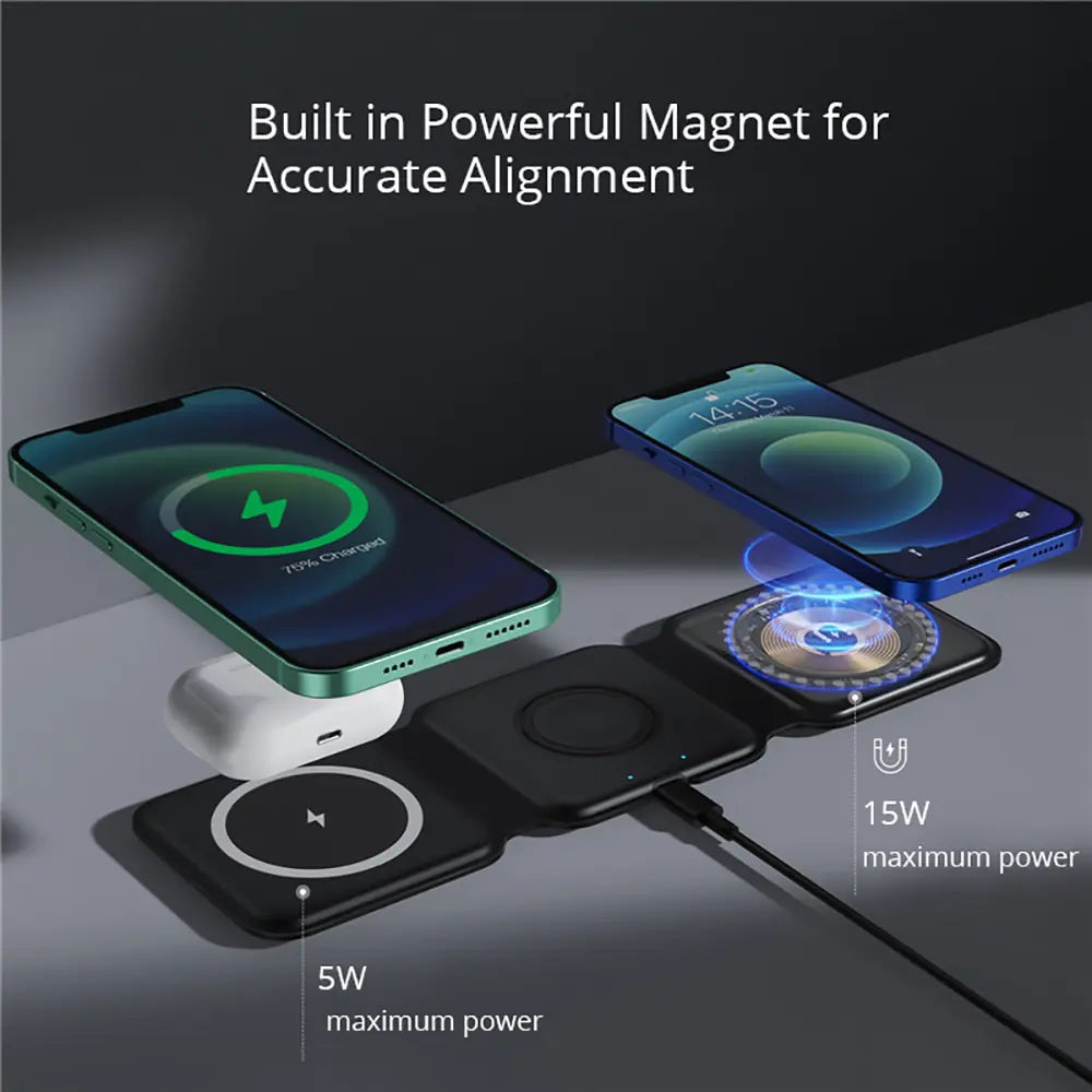 Magnetic 3 in 1 Wireless Charger Foldable