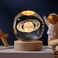 3D Solar System Crystal Ball Night Light