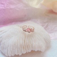 Crystal Flower Adjustable Rings