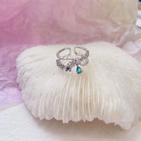 Crystal Flower Adjustable Rings