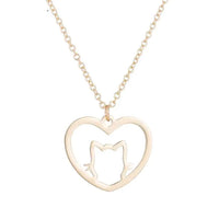 Cat Heart Necklace