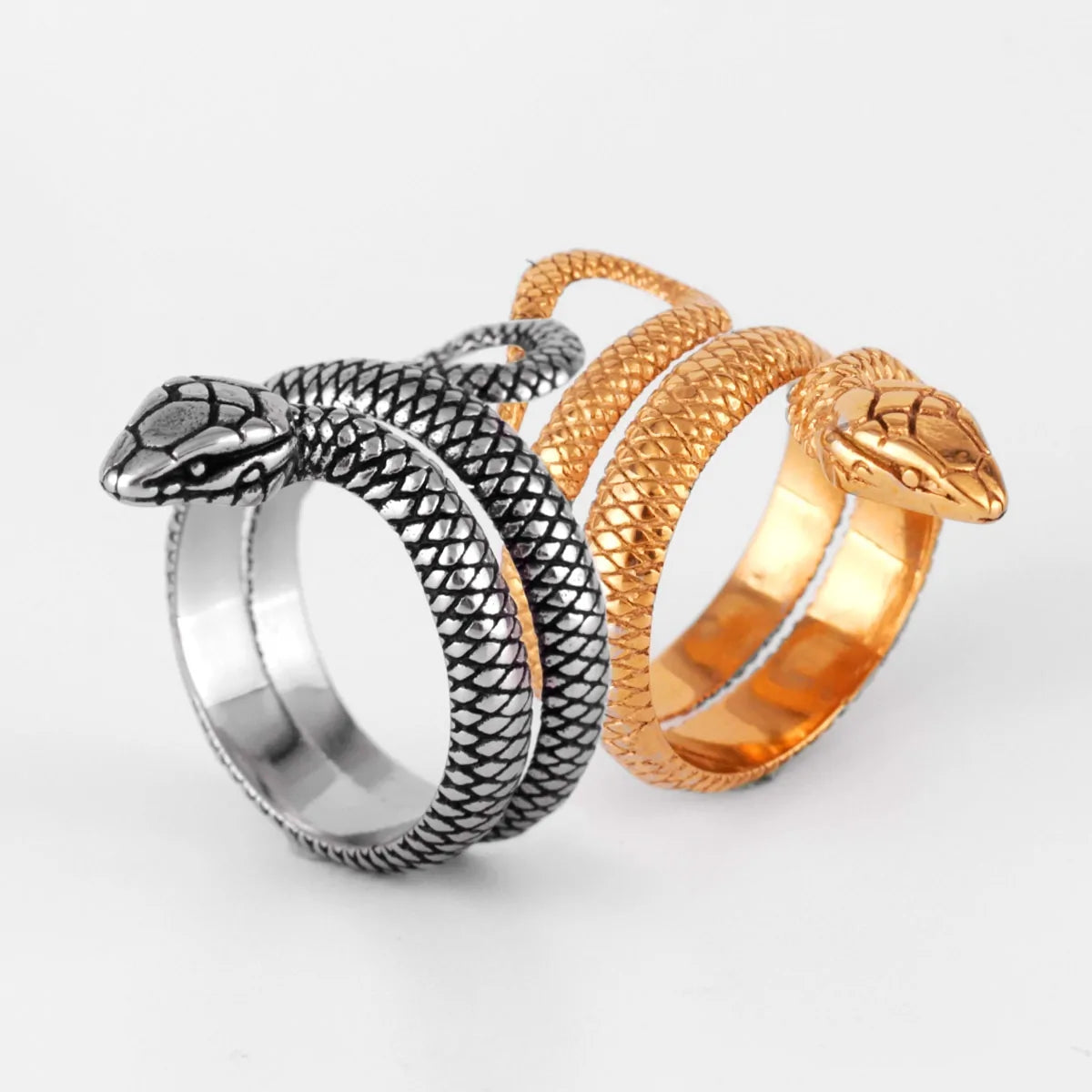 Snake Stainless Steel Men's Rings