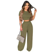 Casual Crop Top Set