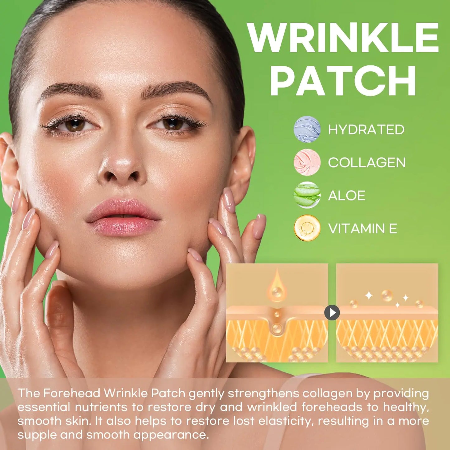 Forehead Wrinkle Patches 12Pcs with Smile Line Patches 24Pcs with Aloe, Collagen, Vitamin E, Forehead Wrinkles Treatment and Smile Lines Treatment 3 Count (Pack of 12)